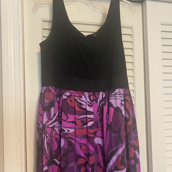 Lane Bryant Dresses & Skirts - Lane Bryant Black and Purple Midi Dress